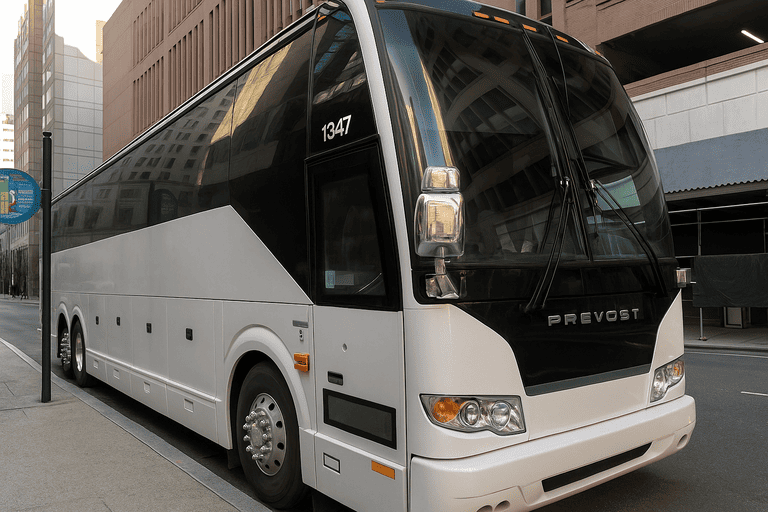 a Temple Coach Bus Service coach bus