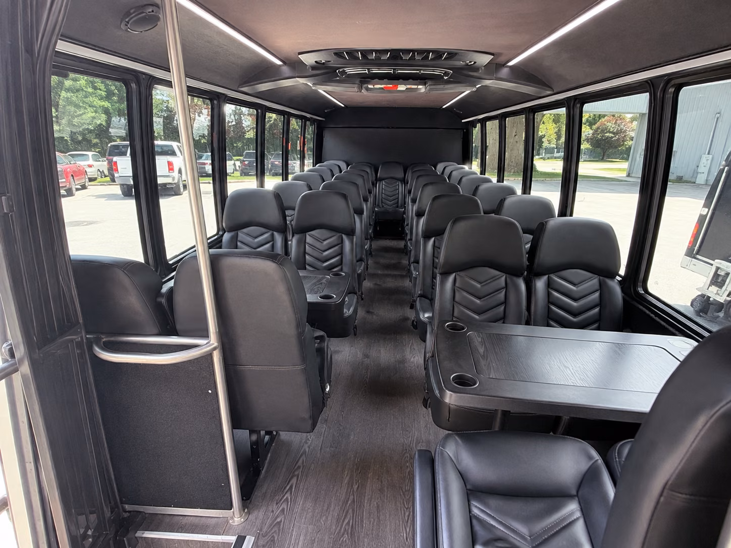 temple 18 passenger minibus inside
