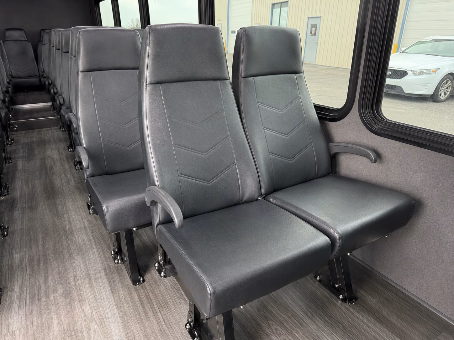 temple 20 passenger minibus inside