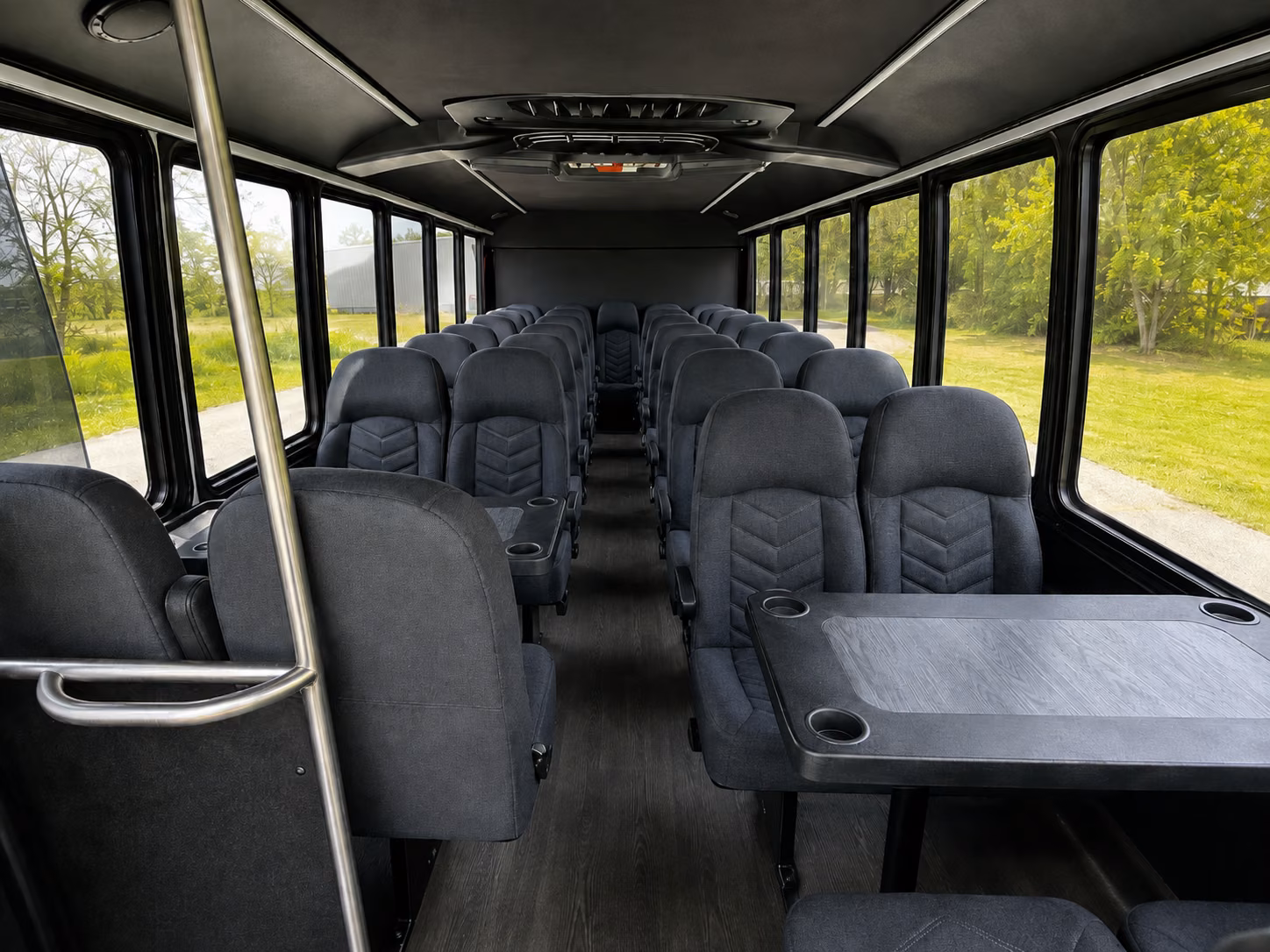 temple 20 passenger minibus interior