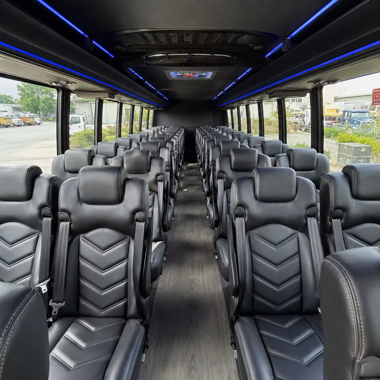 temple 35 passenger minibus inside
