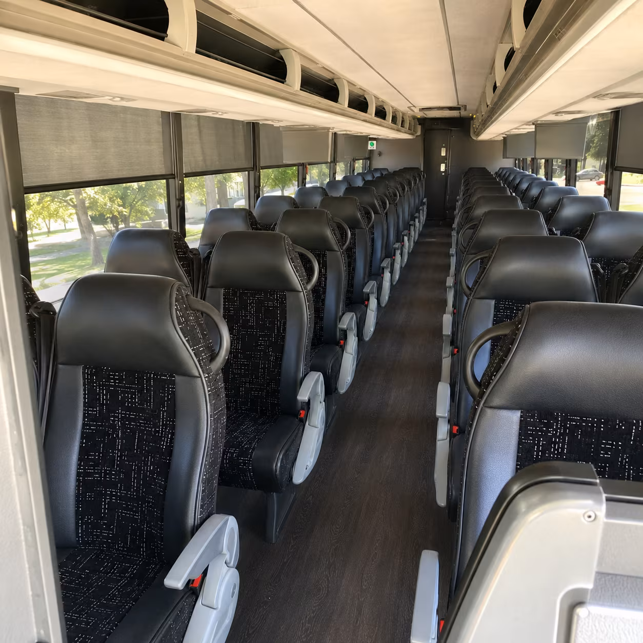 temple 56 passenger charter bus interior